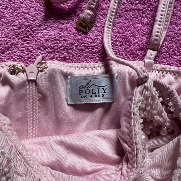Oh Polly Soho Blush Embellished Mini Dress - Picture 9 of 10